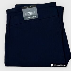Van Heusen Navy Slim Fit Super Stretch Pull-On Crop
